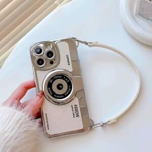 ‼️$7‼️ 3D Retro Camera Graphic Phone Case Vegan Leather Strap For IPhone 📷